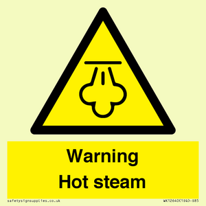 Warning Hot steam